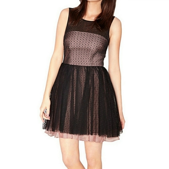 Betsey Johnson Perfect Overlay Black Swiss Dress 6 - Picture 5 of 13